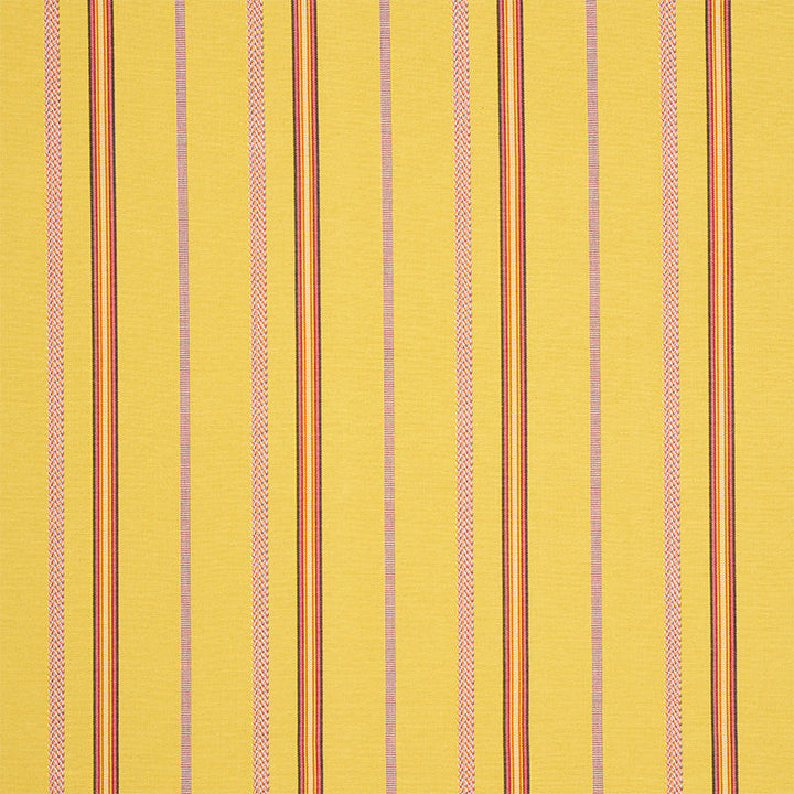 Kayenta Stripe Yellow 77452 by Schumacher Fabric Schumacher Fabric Kayenta Stripe Yellow 77452Fabric COTTON 100% INDIA </p><p>Repeat: H: HORZ. 6 3/4" (17CM), V: 0 56 - Fabric Carolina -
