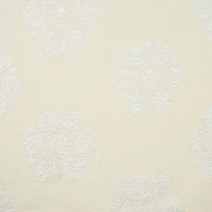 Isla Hand Embroidery Ivory 77491 by Schumacher Fabric