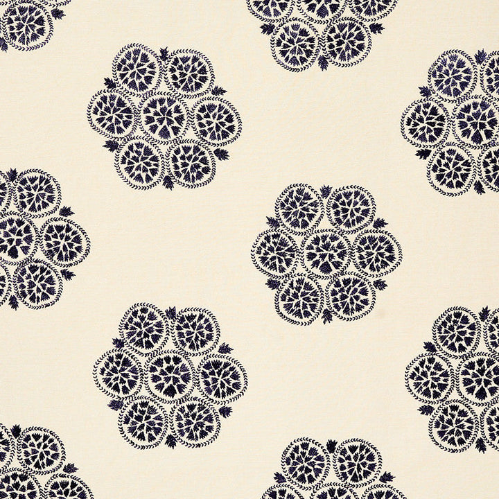 Isla Hand Embroidery Slate 77492 by Schumacher Designer Fabric NEW TRADITIONAL II COTTON 35% LINEN 30% INDIA </p><p>Repeat: Horizontal: 26 1/4" (67CM) and Vertical: 21" (53CM) 57 - Swanky Fabrics -