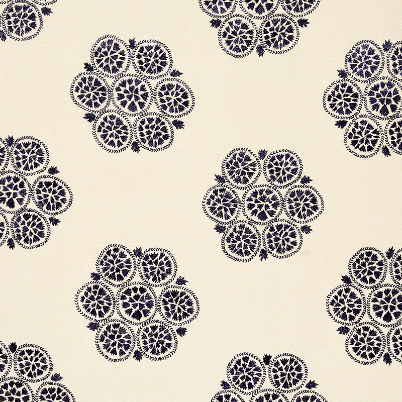 Isla Hand Embroidery Slate 77492 by Schumacher Fabric NEW TRADITIONAL II COTTON 35% LINEN 30% INDIA </p><p>Repeat: Horizontal: 26 1/4" (67CM) and Vertical: 21" (53CM) 57 - Fabric Carolina -