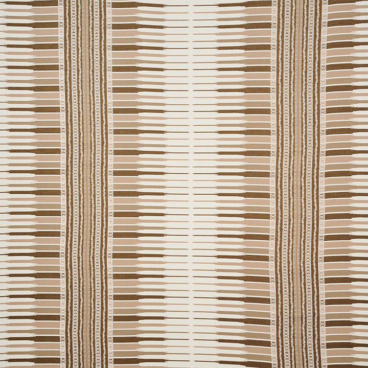 Atchison Neutral 77611 by Schumacher Fabric TRUE WEST See Sample INDIA - </p><p>Repeat: Horizontal: 27" (69CM) and Vertical: 2 3/4" (7CM) 54" (137CM) - Fabric Carolina -