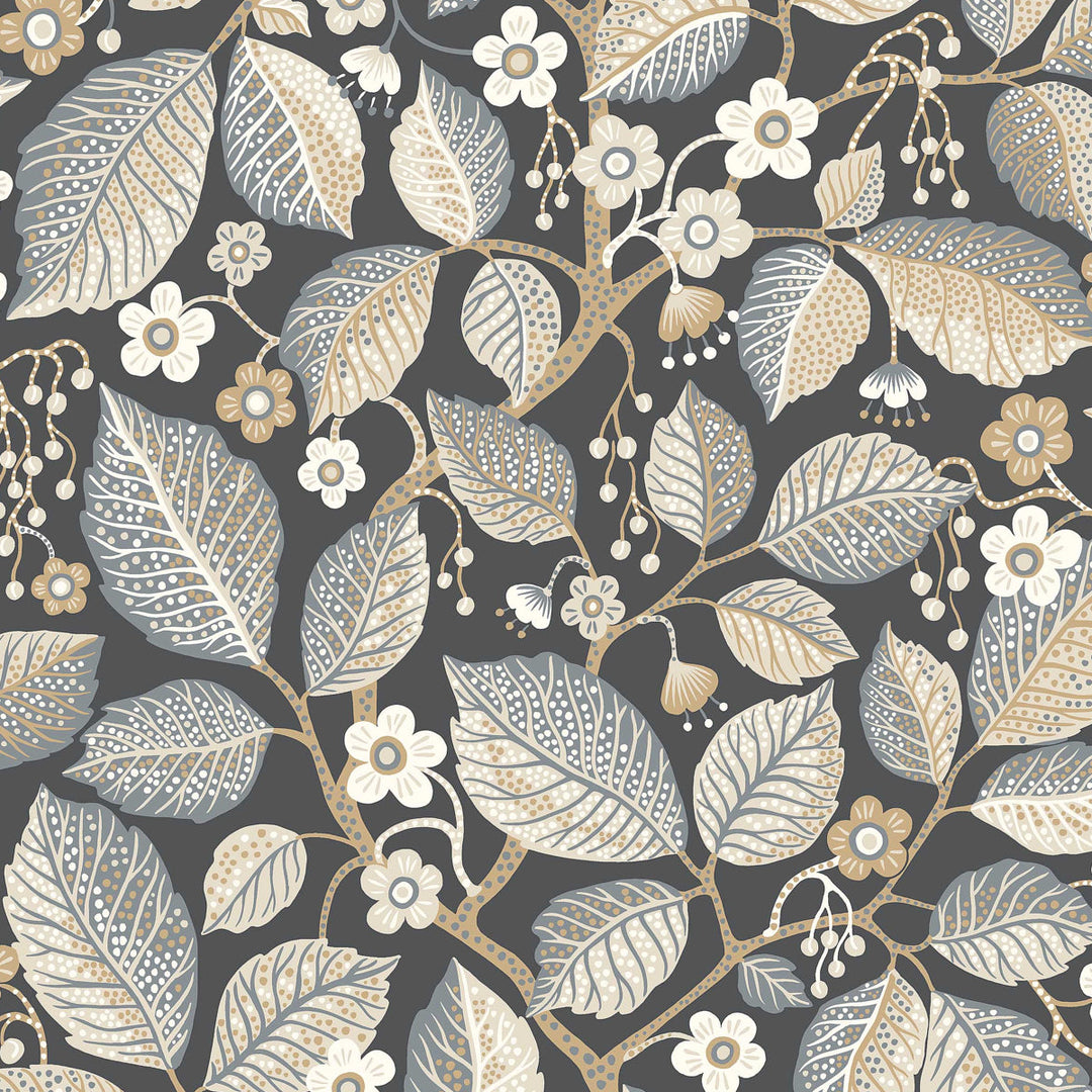 Elm Tree - Charcoal And Neutral by Schumacher Wallcovering