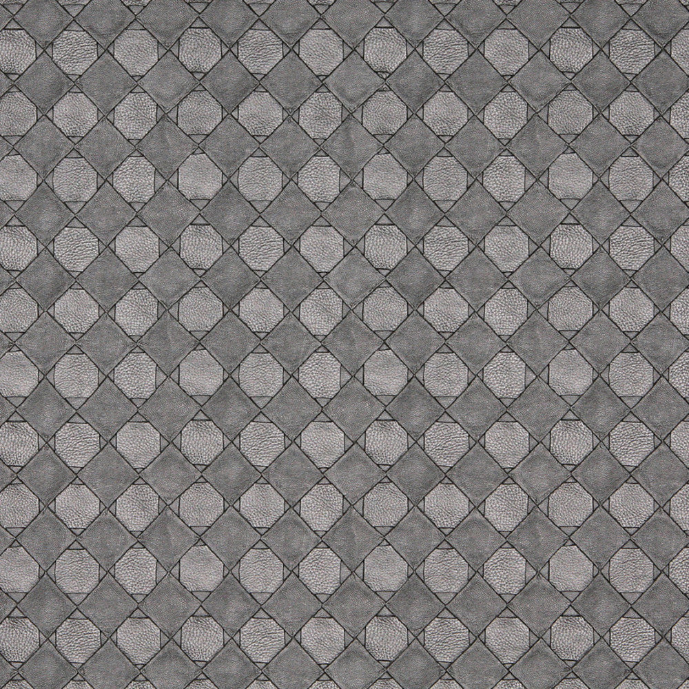 7793 Metal by Charlotte Fabric Ultimate Leather Looks II 90% Virgin Vinyl, 5% Polyurethane, 26oz. Europe Exceeds 200,000 Wyzenbeek Rubs (Heavy Duty) Horizontal: 1.5" x Vertical: 1.5" 54 Inches - Fabric Carolina -