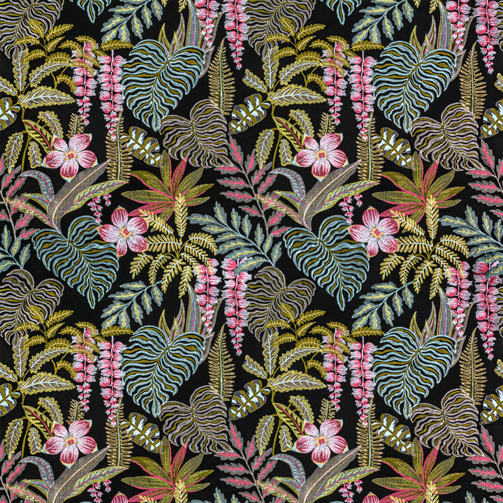 7806-10 Tropicale Black by Bassett Mcnab Fabric BASSETT MCNAB SIGNATURE 100%COT %VEMB INDIA Horizontal: 26.000 and Vertical: 30.000 52.75 in - Fabric Carolina -