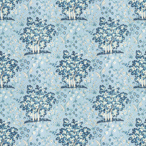 7813-2 Medieval Garden Ocean by Bassett Mcnab Fabric