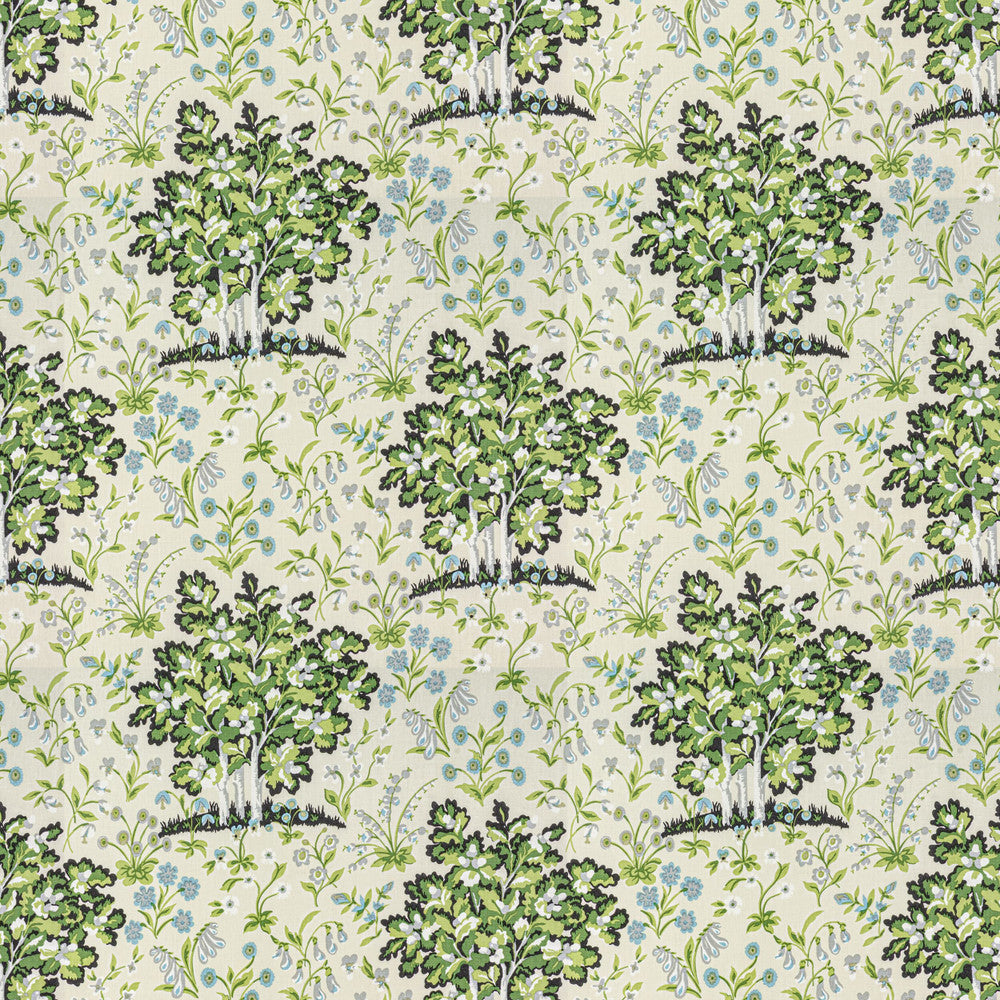 7813-7 Medieval Garden Windswept by Bassett Mcnab Designer Fabric BASSETT MCNAB SIGNATURE 100%LIN USA Horizontal: 27.000 and Vertical: 25.250 54 in - Swanky Fabrics -
