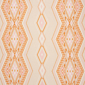 Bayeta Embroidery Pink & Orange 78151 by Schumacher Fabric