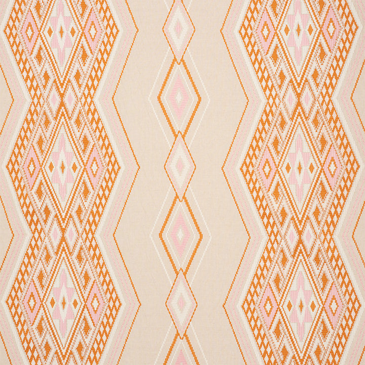 Bayeta Embroidery Pink & Orange 78151 by Schumacher Fabric TRUE WEST LINEN 70% POLYESTER 30% INDIA </p><p>Repeat: Horizontal: 26 1/4" (67CM) and Vertical: 15 1/2" (39CM) 54 - Fabric Carolina -