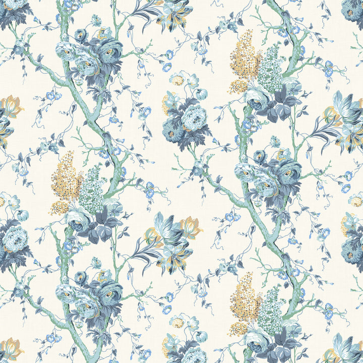 7816-4 Cassandra Shorebreak by Bassett Mcnab Fabric BASSETT MCNAB ORIGINS 100%LIN THAILAND Horizontal: 26.375 and Vertical: 34.25 52.75 in - Fabric Carolina -