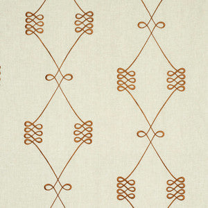 Nicolette Embroidery Natural 78201 by Schumacher Fabric