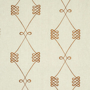Nicolette Embroidery Natural 78201 by Schumacher Fabric