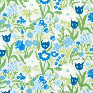 Crewel Garden Sky 78290 by Schumacher Fabric