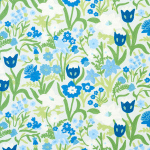 Crewel Garden Sky 78290 by Schumacher Fabric