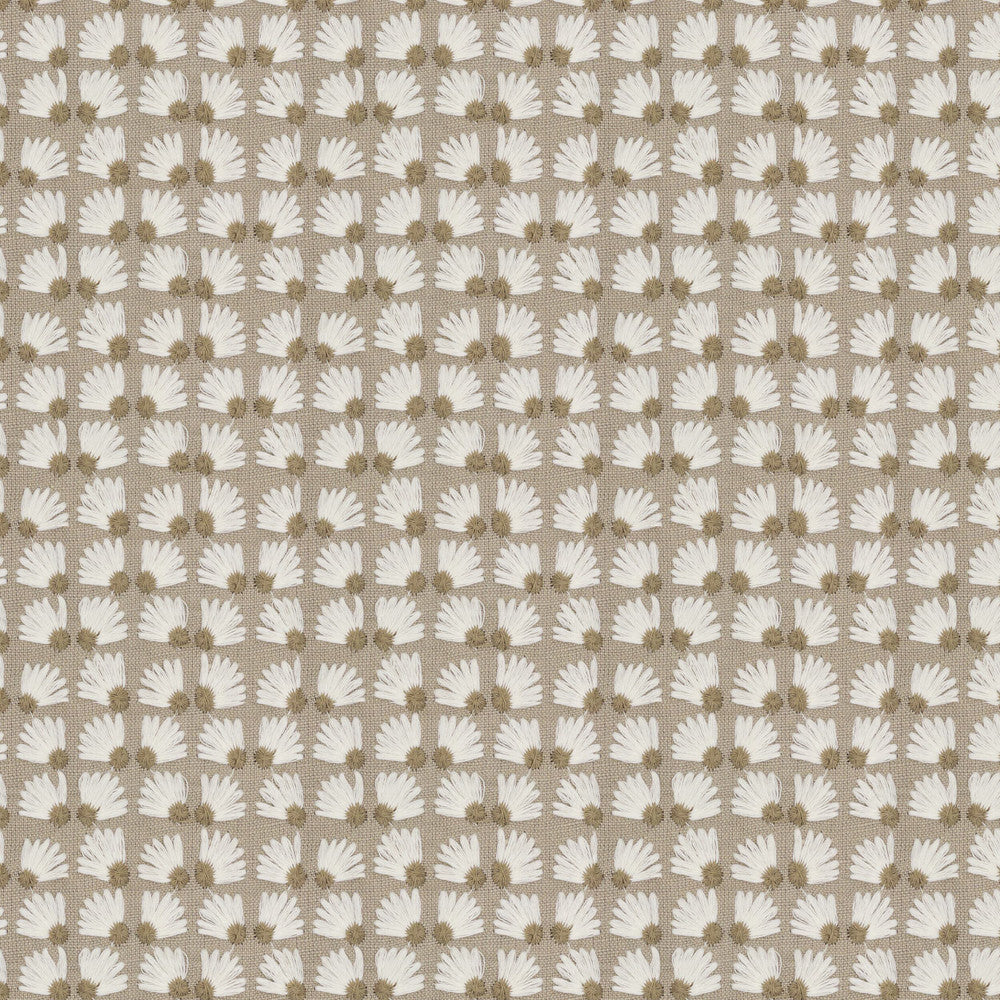 7834-1 Daisypatch Sandstone by Bassett Mcnab Fabric BASSETT MCNAB WOODLANDS 52%LIN 48%COT %PEMB INDIA Horizontal: 3.000 and Vertical: 1.750 50.5 in - Fabric Carolina -