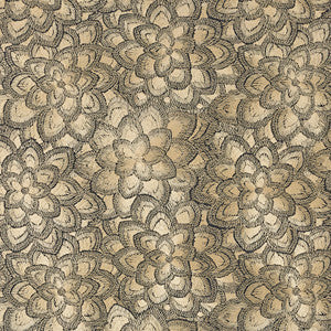 Lotus Embroidery Gold 78340 by Schumacher Fabric