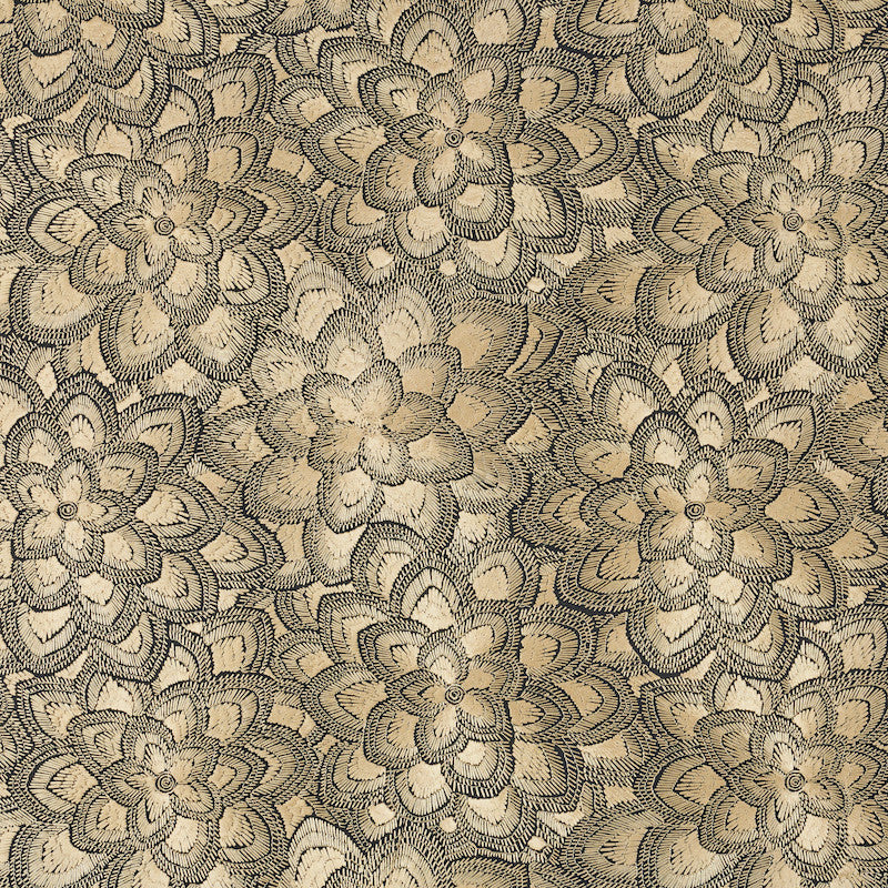 Lotus Embroidery Gold 78340 by Schumacher Fabric Schumacher Fabric Lotus Embroidery Gold 78340Fabric LINEN 60% INDIA </p><p>Repeat: H: HORZ. 16 3/4" (43CM) , V: VERT. 15" (38CM) 51.5 - Fabric Carolina -