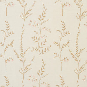 Cynthia Embroidered Print Natural 78351 by Schumacher Fabric