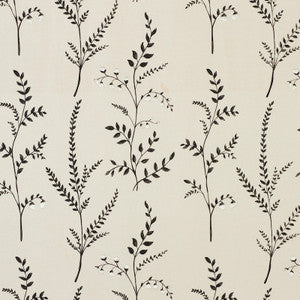 Cynthia Embroidered Print Black 78352 by Schumacher Fabric