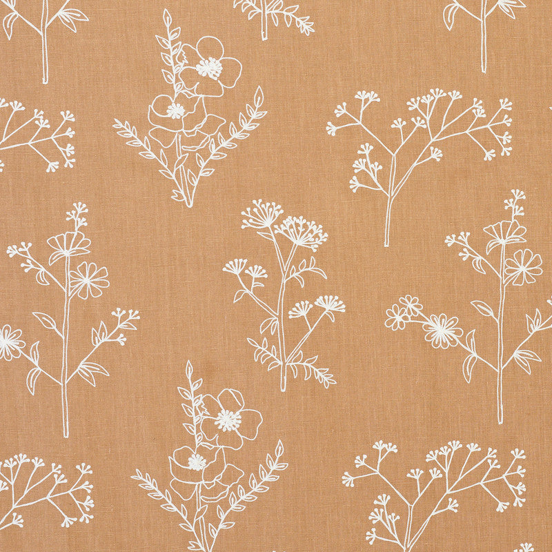 Lisbeth Embroidery Camel 78361 by Schumacher Fabric EXQUISITE EMBROIDERIES See Sample INDIA - </p><p>Repeat: Horizontal: 17 3/8" (44CM) and Vertical: 14 3/4" (37CM) 54" - Fabric Carolina -