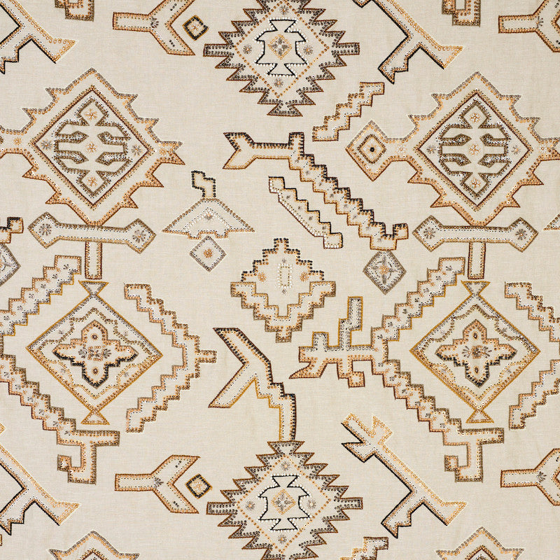 Ezma Embroidery Neutral 78380 by Schumacher Fabric Schumacher Fabric Ezma Embroidery Neutral 78380Fabric LINEN 100% INDIA </p><p>Repeat: H: HORZ. 25 1/2" (65CM) , V: VERT. 31" (79CM) 51 - Fabric Carolina -