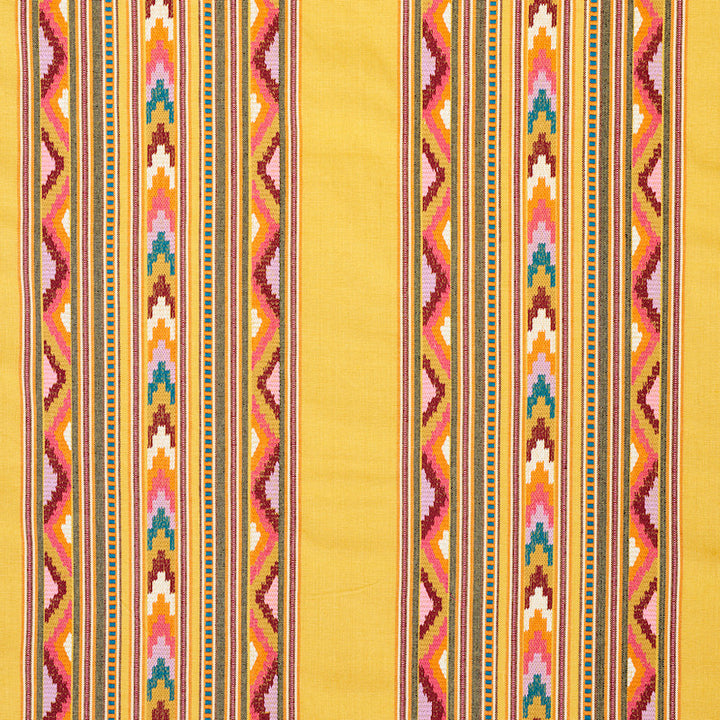 Zarzuela Stripe Embroidery Saffron 78391 by Schumacher Fabric EXQUISITE EMBROIDERIES See Sample INDIA - </p><p>Repeat: Horizontal: 13 1/4" (34CM) and Vertical: 7 7/8" (20CM) 53" - Fabric Carolina -