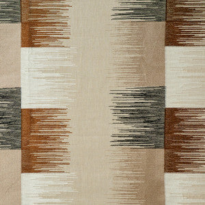 Sunburst Stripe Embroidery Black & Neutral 78400 by Schumacher Fabric