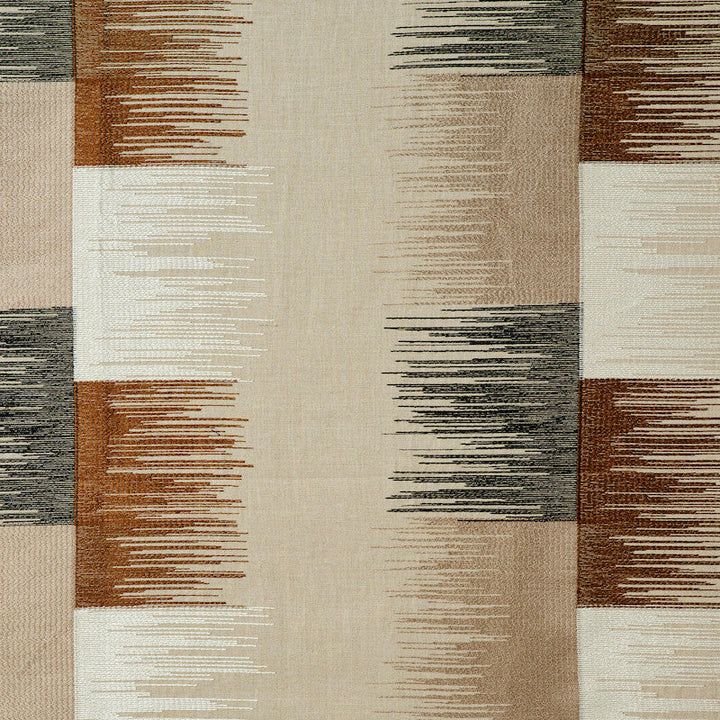 Sunburst Stripe Embroidery Black & Neutral 78400 by Schumacher Designer Fabric EXQUISITE EMBROIDERIES LINEN 50% POLYESTER 30% INDIA </p><p>Repeat: Horizontal: 18" (46CM) and Vertical: 15 1/4" (39CM) 57 - Swanky Fabrics -