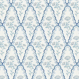 7848 Scallop Floral 2 Harbor by Aoc Fabric