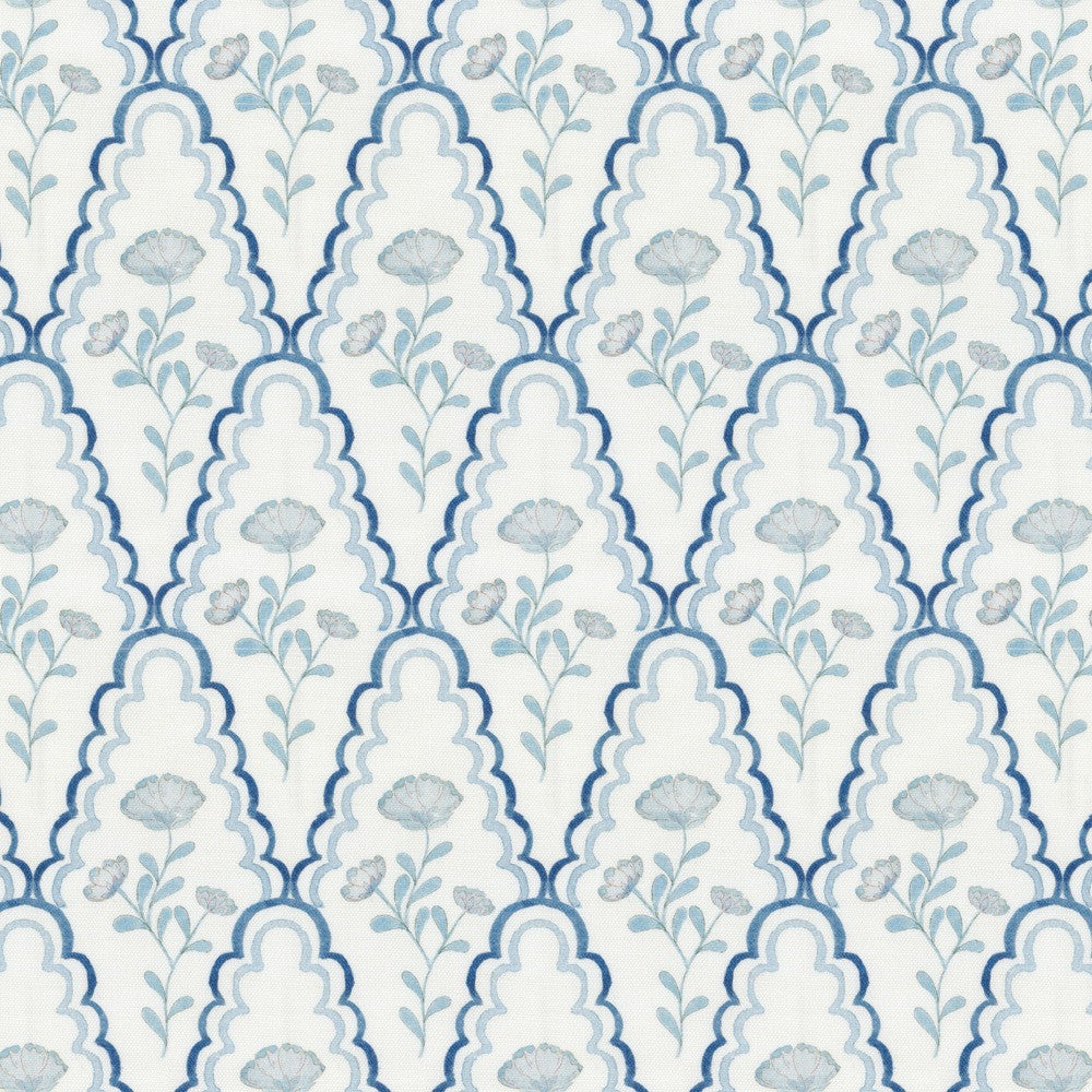 7848 Scallop Floral 2 Harbor by Aoc Fabric Aoc Fabric 7848 Scallop Floral 2 HarborFabric The Art Of Color Morningside 97%Cot 3%Lin USA </p><p>Repeat: H: 4.25, V: 18.875 58 in - Fabric Carolina -