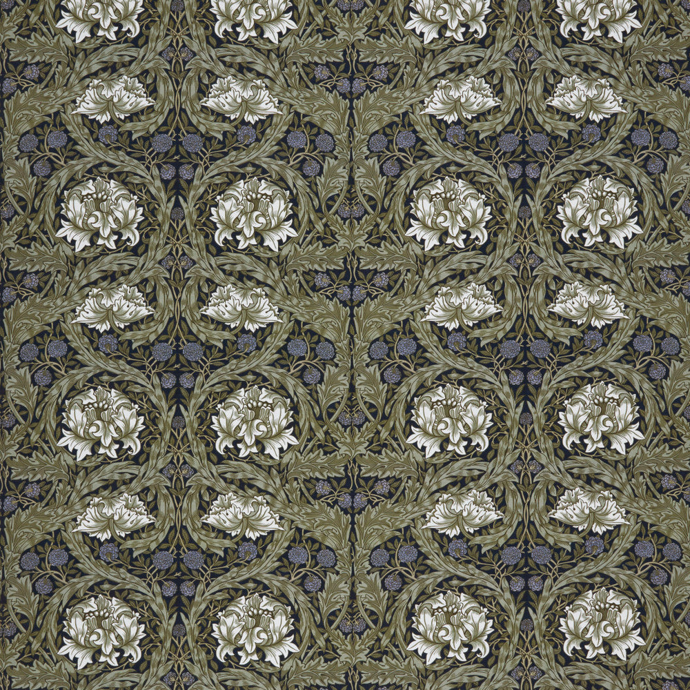 7860 African Marigold 1 Navy by Wmah Fabric Wmah Fabric 7860 African Marigold 1 NavyFabric WILLIAM MORRIS AT HOME KELMSCOTT GARDENS VOL 2 100%COT SPAIN </p><p>Repeat: H: 27.500, V: 16.125 55 in - Fabric Carolina -