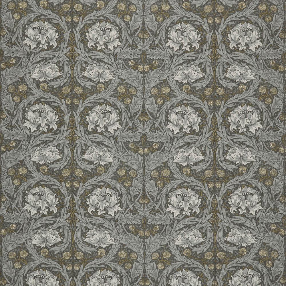 7860 African Marigold 2 Slate by Wmah Fabric Wmah Fabric 7860 African Marigold 2 SlateFabric WILLIAM MORRIS AT HOME KELMSCOTT GARDENS VOL 2 100%COT SPAIN </p><p>Repeat: H: 27.500, V: 16.125 55 in - Fabric Carolina -