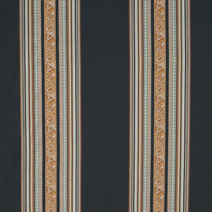 Markova Stripe Black 78600 by Schumacher Fabric