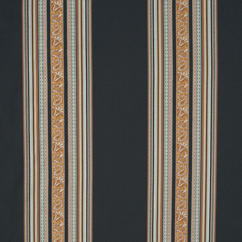 Markova Stripe Black 78600 by Schumacher Fabric RIVE GAUCHE COTTON 84% VISCOSE 16% INDIA MARTINDALE 40,000 </p><p>Repeat: Horizontal: 13 1/2" (34CM) and Vertical: 3 7/8" (10CM) 53.5 - Fabric Carolina -