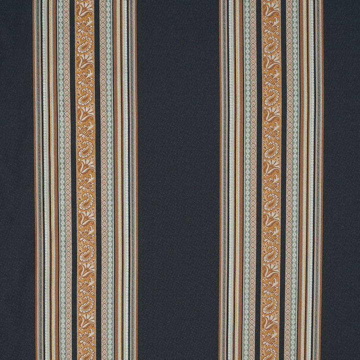 Markova Stripe Black 78600 by Schumacher Fabric RIVE GAUCHE COTTON 84% VISCOSE 16% INDIA MARTINDALE 40,000 </p><p>Repeat: Horizontal: 13 1/2" (34CM) and Vertical: 3 7/8" (10CM) 53.5 - Fabric Carolina -