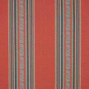 Markova Stripe Red 78601 by Schumacher Fabric