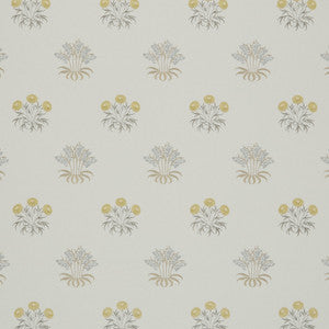 7862 Lilyflower Embroidery 3 Gold by Wmah Fabric