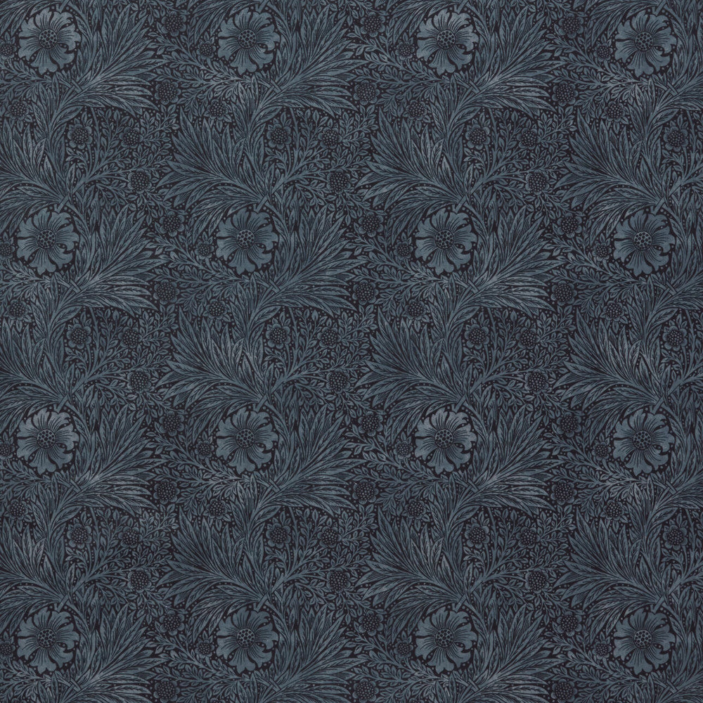 7864 Marigold Velvet 3 Navy by Wmah Fabric Wmah Fabric 7864 Marigold Velvet 3 NavyFabric William Morris At Home Kelmscott Gardens Vol 2 100%Pol Turkey </p><p>Repeat: H: 18, V: 15.25 54 in - Fabric Carolina -