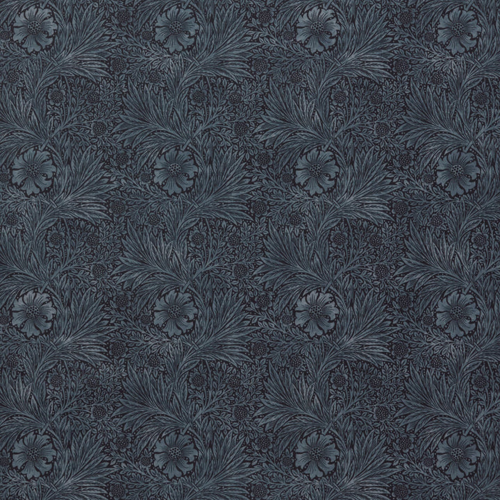 7864 Marigold Velvet 3 Navy by Wmah Fabric Wmah Fabric 7864 Marigold Velvet 3 NavyFabric William Morris At Home Kelmscott Gardens Vol 2 100%Pol Turkey </p><p>Repeat: H: 18, V: 15.25 54 in - Fabric Carolina -