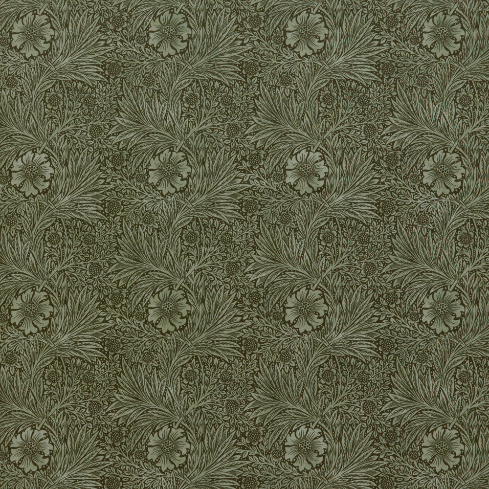 7864 Marigold Velvet 7 Olive by Wmah Fabric Wmah Fabric 7864 Marigold Velvet 7 OliveFabric William Morris At Home Kelmscott Gardens Vol 2 100%Pol Turkey </p><p>Repeat: H: 18, V: 0 54 in - Fabric Carolina -