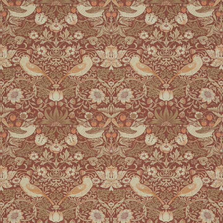 7866 Strawberry Thief 1 Pepper by Wmah Fabric Wmah Fabric 7866 Strawberry Thief 1 PepperFabric William Morris At Home Kelmscott Gardens Vol 1 100%Cot Spain </p><p>Repeat: H: 18.25, V: 0 55 in - Fabric Carolina -