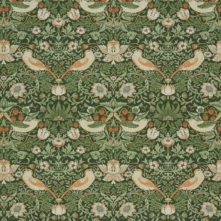 7866 Strawberry Thief 2 Chive by Wmah Fabric Wmah Fabric 7866 Strawberry Thief 2 ChiveFabric WILLIAM MORRIS AT HOME KELMSCOTT GARDENS VOL 1 100%COT SPAIN </p><p>Repeat: H: 18.250, V: 20.375 55 in - Fabric Carolina -