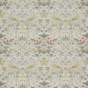 7866 Strawberry Thief 3 Putty by Wmah Fabric
