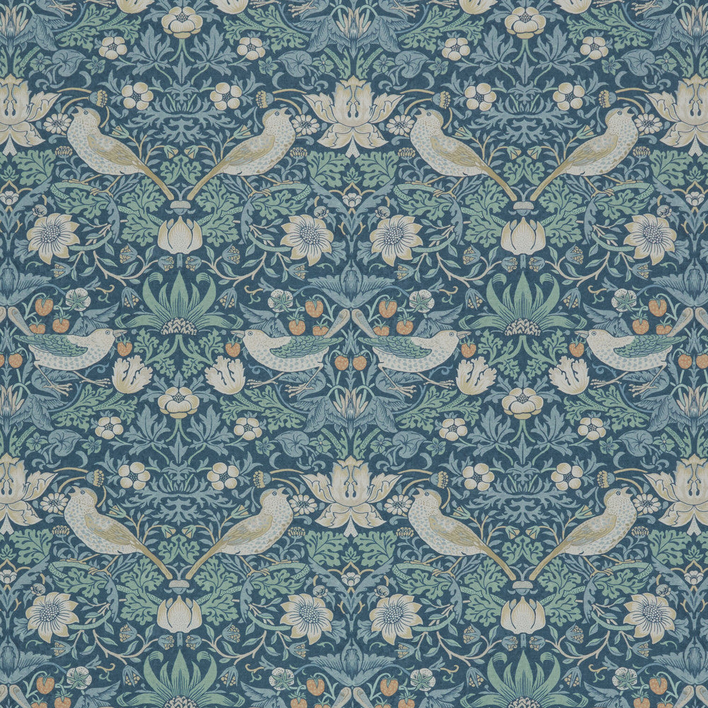 7866 Strawberry Thief 4 Bay by Wmah Fabric Wmah Fabric 7866 Strawberry Thief 4 BayFabric William Morris At Home Kelmscott Gardens Vol 1 100%Cot Spain </p><p>Repeat: H: 18.25, V: 6.5 55 in - Fabric Carolina -