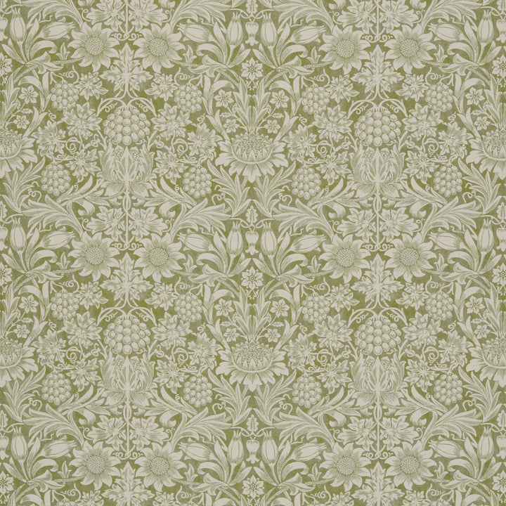 7867 Sunflower 1 Sage by Wmah Fabric Wmah Fabric 7867 Sunflower 1 SageFabric WILLIAM MORRIS AT HOME KELMSCOTT GARDENS VOL 1 100%COT SPAIN </p><p>Repeat: H: 18.500, V: 15.375 55 in - Fabric Carolina -