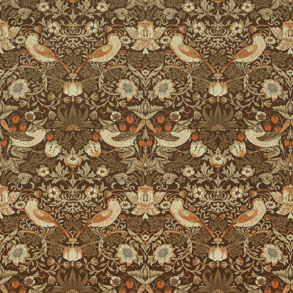 7870 Strawberry Thief Velvet 1 Henna by Wmah Fabric Wmah Fabric 7870 Strawberry Thief Velvet 1 HennaFabric WILLIAM MORRIS AT HOME KELMSCOTT GARDENS VOL 1 100%POL TURKEY </p><p>Repeat: H: 18.000, V: 14.125 54 in - Fabric Carolina -