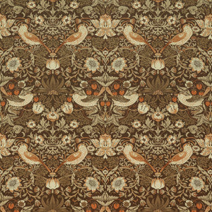 7870 Strawberry Thief Velvet 1 Henna by Wmah Fabric