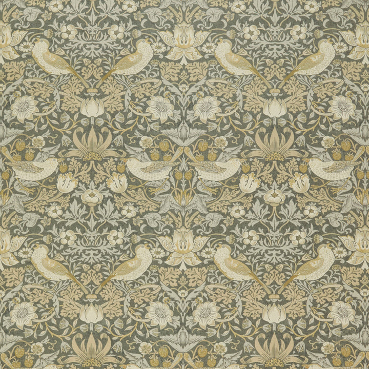 7870 Strawberry Thief Velvet 2 Grey by Wmah Fabric Wmah Fabric 7870 Strawberry Thief Velvet 2 GreyFabric WILLIAM MORRIS AT HOME KELMSCOTT GARDENS VOL 1 100%POL TURKEY </p><p>Repeat: H: 18.000, V: 14.125 54 in - Fabric Carolina -