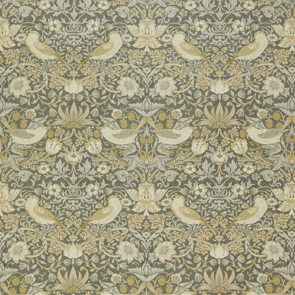 7870 Strawberry Thief Velvet 2 Grey by Wmah Fabric Wmah Fabric 7870 Strawberry Thief Velvet 2 GreyFabric William Morris At Home Kelmscott Gardens Vol 1 100%Pol Turkey </p><p>Repeat: H: 17.875, V: 11 54 in - Fabric Carolina -