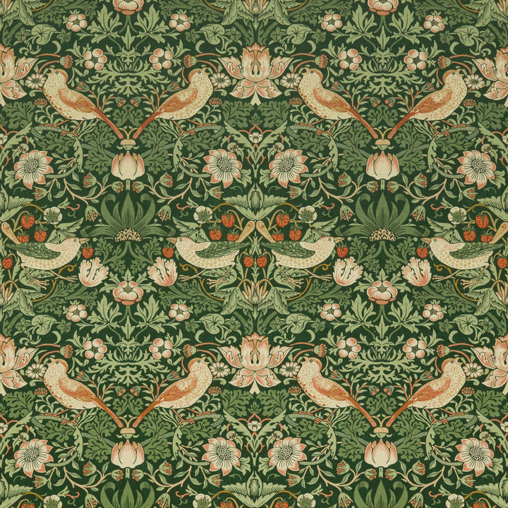 7870 Strawberry Thief Velvet 4 Hunter by Wmah Fabric Wmah Fabric 7870 Strawberry Thief Velvet 4 HunterFabric WILLIAM MORRIS AT HOME KELMSCOTT GARDENS VOL 1 100%POL TURKEY </p><p>Repeat: H: 18.000, V: 14.125 54 in - Fabric Carolina -