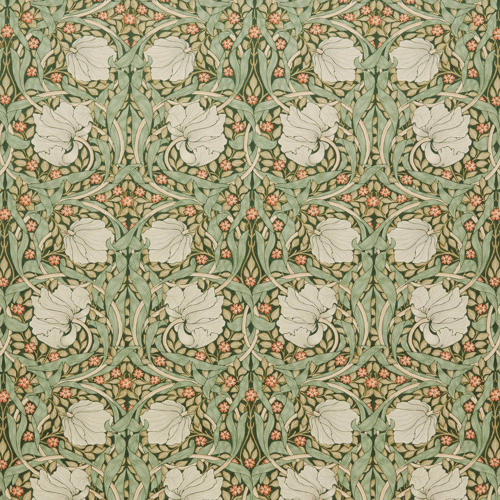 7871 Pimpernel Velvet 4 Hunter by Wmah Fabric Wmah Fabric 7871 Pimpernel Velvet 4 HunterFabric William Morris At Home Kelmscott Gardens Vol 1 100%Pol Turkey </p><p>Repeat: H: 18, V: 0 54 in - Fabric Carolina -